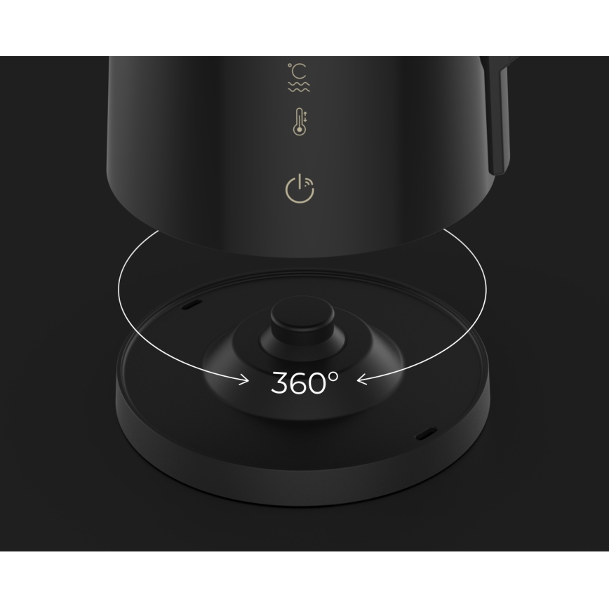 AENO - Intelligenter Wasserkocher mit LED-Display 1,7 l 2200 W/230 V schwarz
