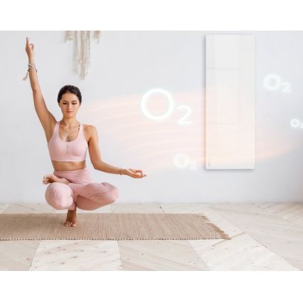 AENO - Smartes elektrisches Infrarot-Heizpaneel, 700 W, Timer/Thermostat, IP44, Wi‑Fi, weiß