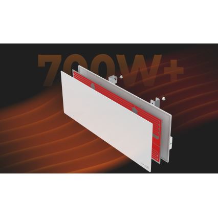 AENO - Smartes elektrisches Infrarot-Heizpaneel, 700 W, Timer/Thermostat, IP44, Wi‑Fi, weiß