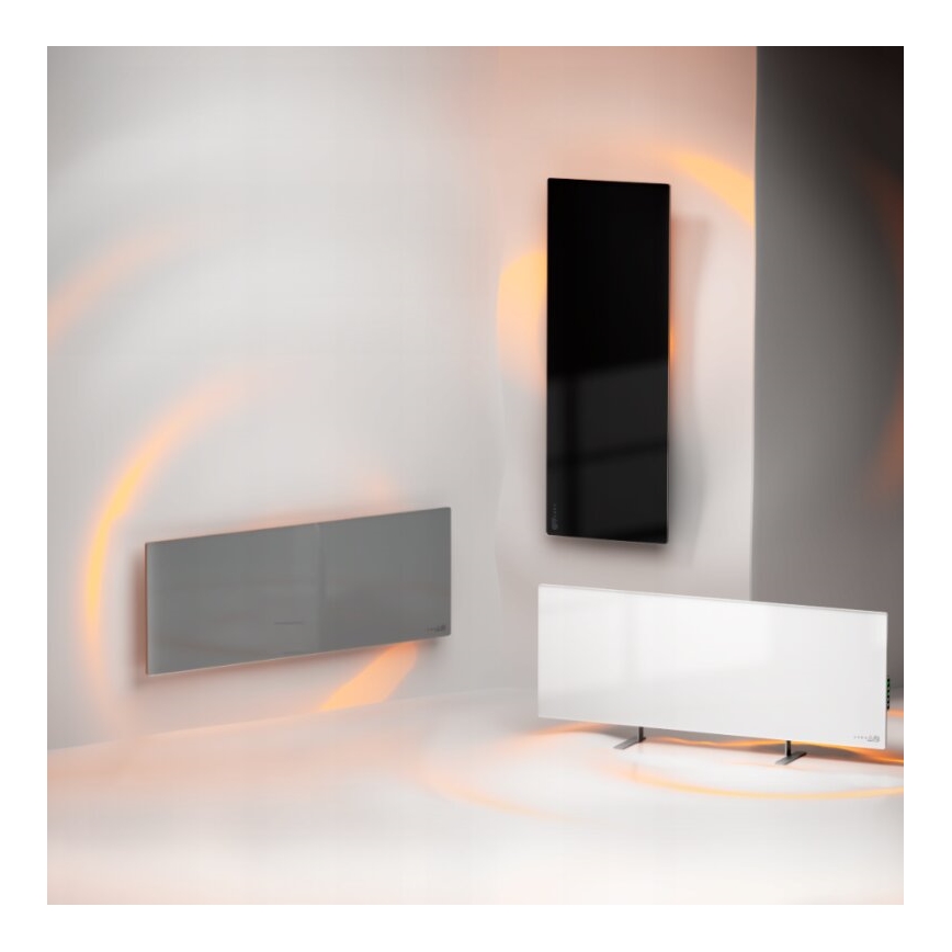 AENO - Smartes elektrisches Infrarot-Heizpaneel mit LED-Display, 700 W, Timer/Thermostat, IP44, WLAN, weiß