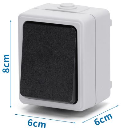 Aigostar - 1-Tasten-Schalter IP54