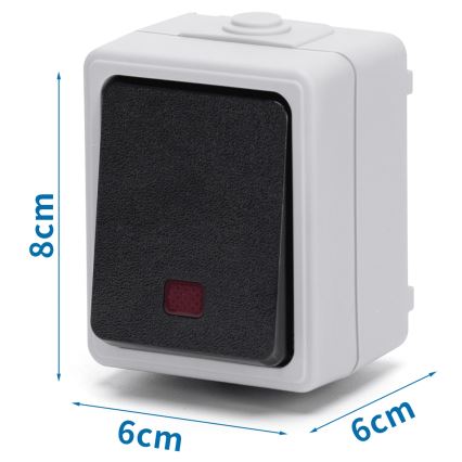Aigostar - 1-Tasten-Schalter, Schutzart IP54
