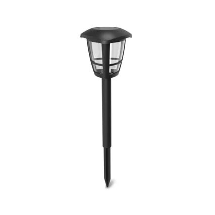 Aigostar - 12er-Set LED-Solarleuchte LED/0,06W/2V 33,8 cm 6500K 100 mAh IP44 schwarz