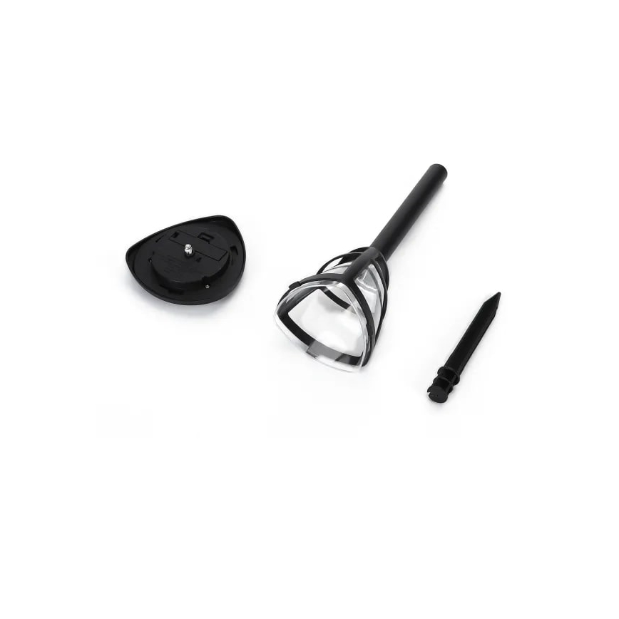 Aigostar - 12er-Set LED-Solarleuchte LED/0,06W/2V 33,8 cm 6500K 100 mAh IP44 schwarz