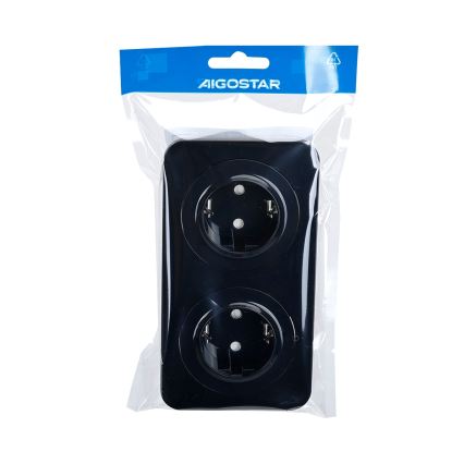 Aigostar - 2-fach SCHUKO Haushaltssteckdose 250 V / 16 A