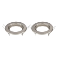 Aigostar - 2er-Set Einbauring für Einbauleuchte GU10 Ø 8 cm mattchrom