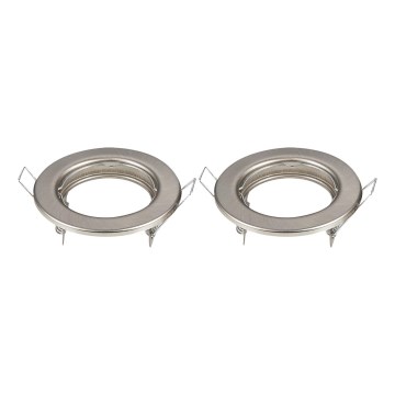 Aigostar - 2er-Set Einbauring für Einbauleuchte GU10 Ø 8 cm mattchrom