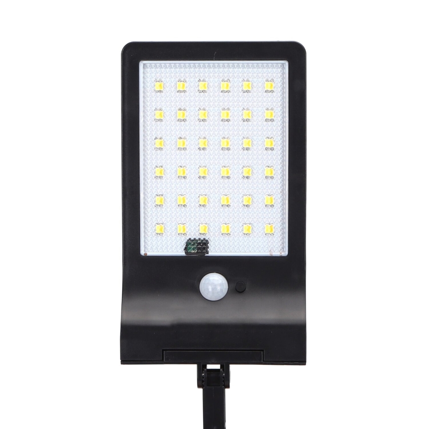 Aigostar - SET 2x LED Solar-Straßenleuchte mit Sensor LED/3W/3,7V1800 mAh IP44 3000/4000/5000K + Fernbedienung
