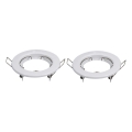 Aigostar - 2er-Set Rahmen für Einbauleuchte GU10 Ø 8 cm weiß