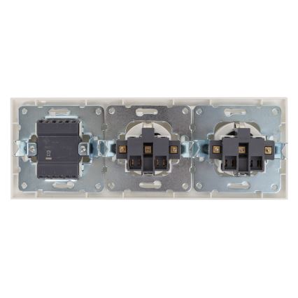 Aigostar - SET 2x Steckdose mit Schalter 2x16A/250V SCHUKO