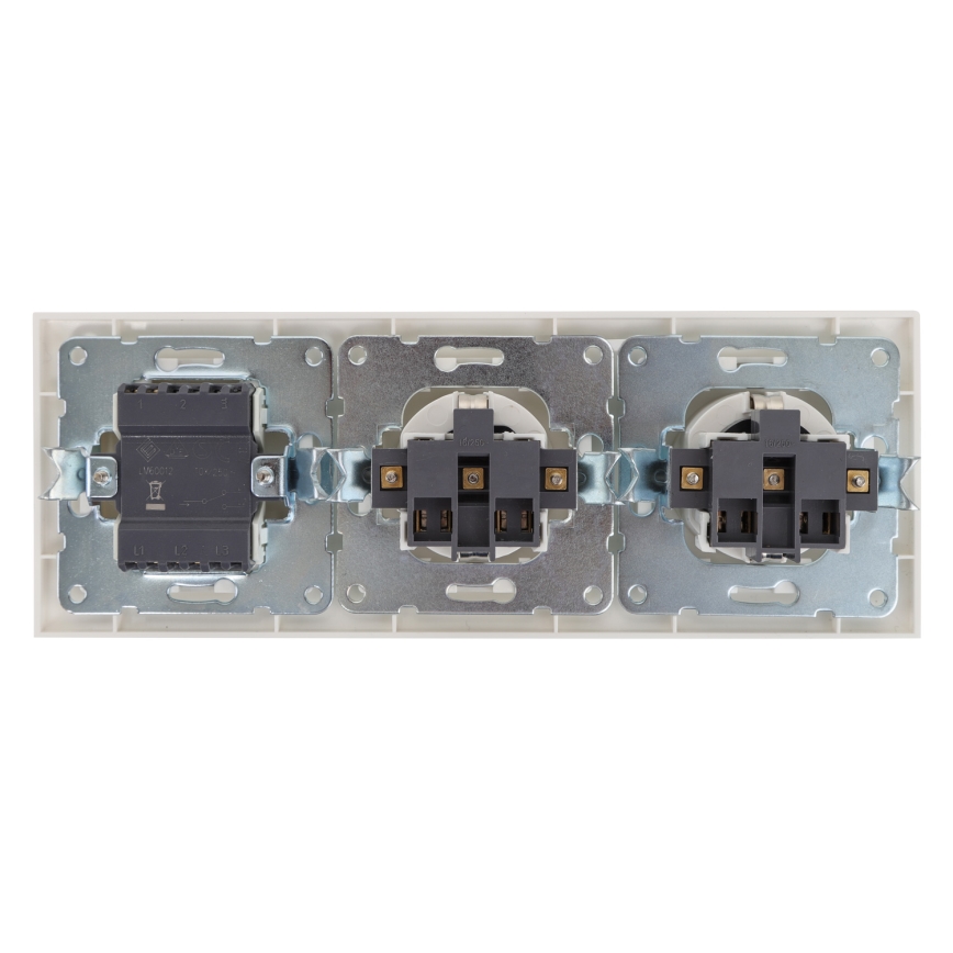 Aigostar - SET 2x Steckdose mit Schalter 2x16A/250V SCHUKO
