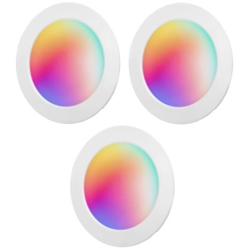 Aigostar - 3er-Set dimmbare RGBW-LED Einbauleuchten MESH LED/15W/230V 2700K-6500K Ø17 cm