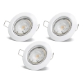 Aigostar - 3er-Set LED-Einbauleuchte 1xGU10/4,5W/230V 4000K weiß
