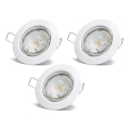 Aigostar - 3er-Set LED-Einbauleuchten 1x GU10 / 4,5 W / 230 V / 3000 K, weiß