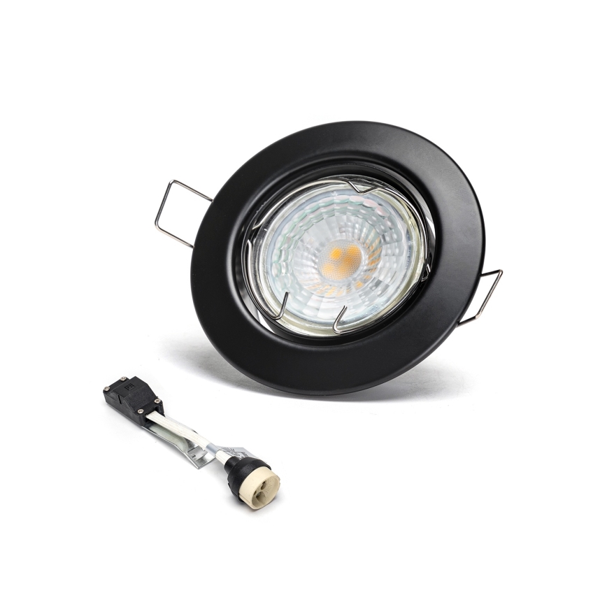 Aigostar - 3er-Set LED-Einbaustrahler 1xGU10/4,5W/230V 3000K schwarz