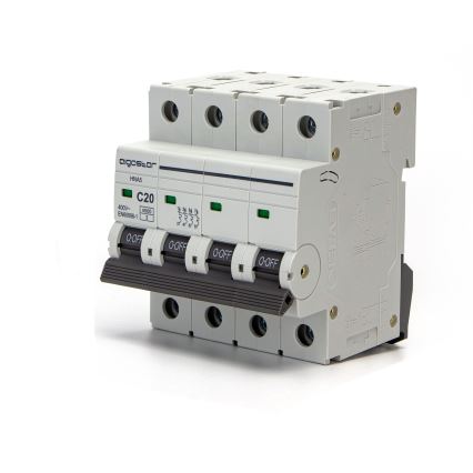 Aigostar - 4-poliger Leitungsschutzschalter 4P-20A-C 400V