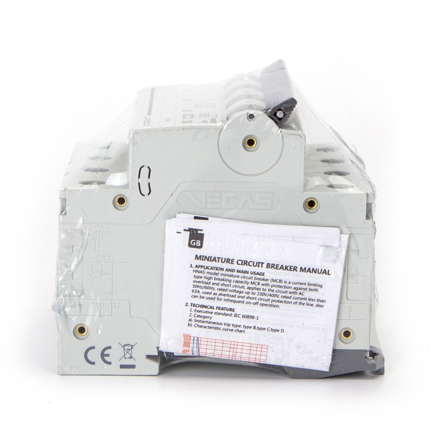 Aigostar - 4-poliger Leitungsschutzschalter 4P-25A-C 400V
