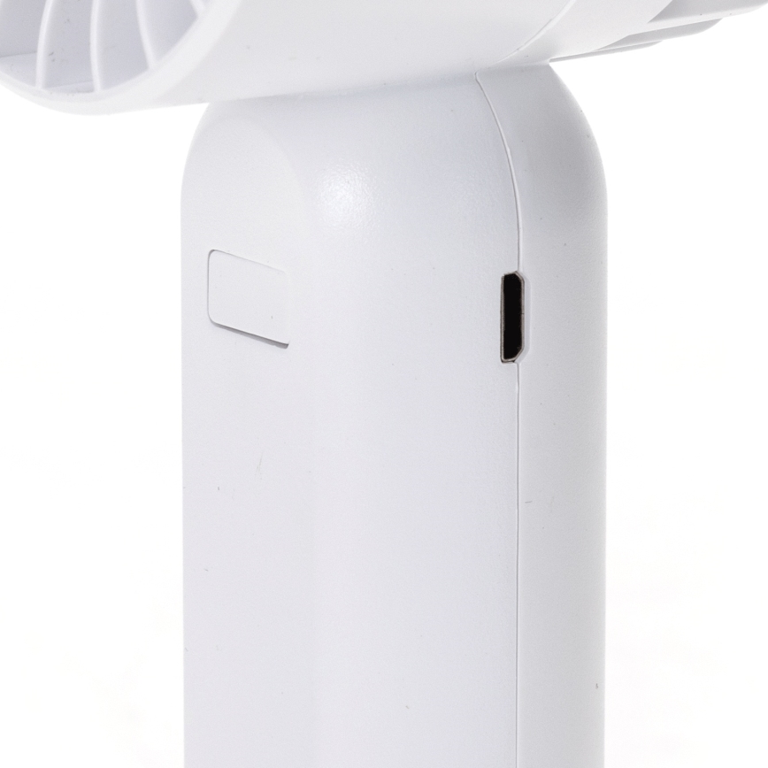 Aigostar - Aufladbar pocket Ventilator 4W/5V 500mAh USB weiß