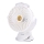 Aigostar - Aufladbarer Tischventilator mit Klemme 2W/5V 2400mAh USB weiß