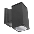 Aigostar - Außenwandleuchte 1xGU10/230V IP65, schwarz, eckig