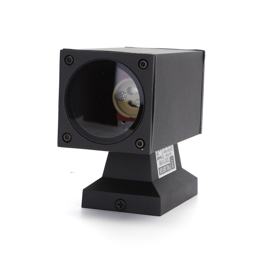 Aigostar - Außenwandleuchte 1xGU10/230V IP65, schwarz, eckig