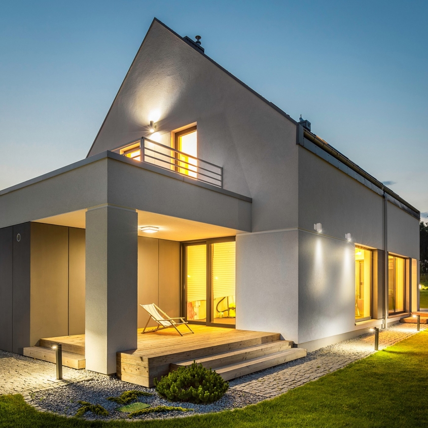 Aigostar - Außenwandleuchte 2xGU10/230V IP65, weiß, eckig