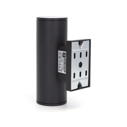 Aigostar - Außenwandleuchte 2xGU10/35W/230V schwarz IP65 rund