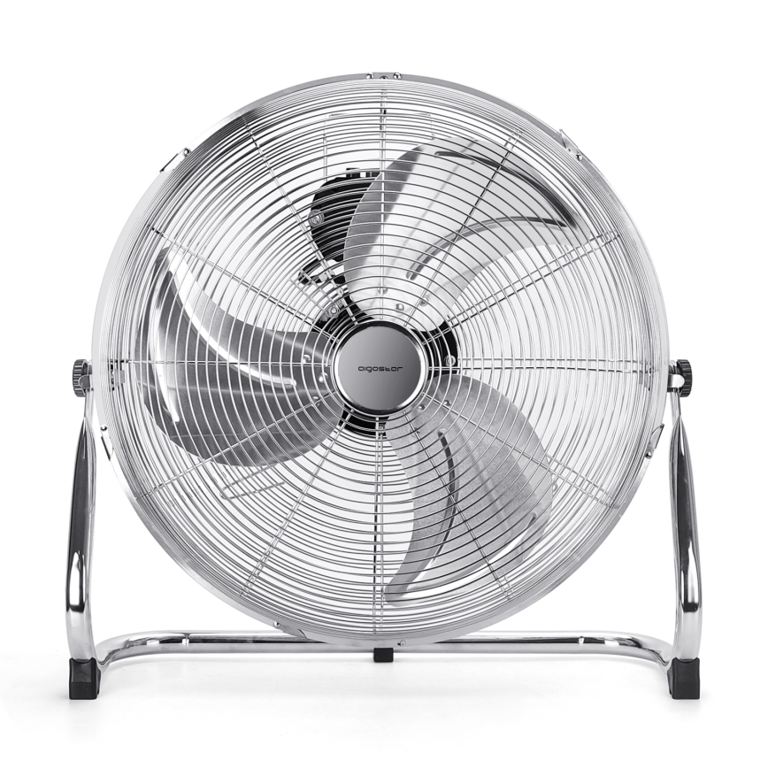 Aigostar - Bodenventilator 100W/230V 51 cm glänzendes Chrom
