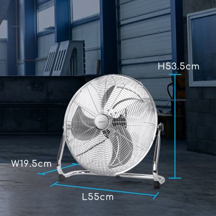 Aigostar - Bodenventilator 100W/230V 51 cm chrom