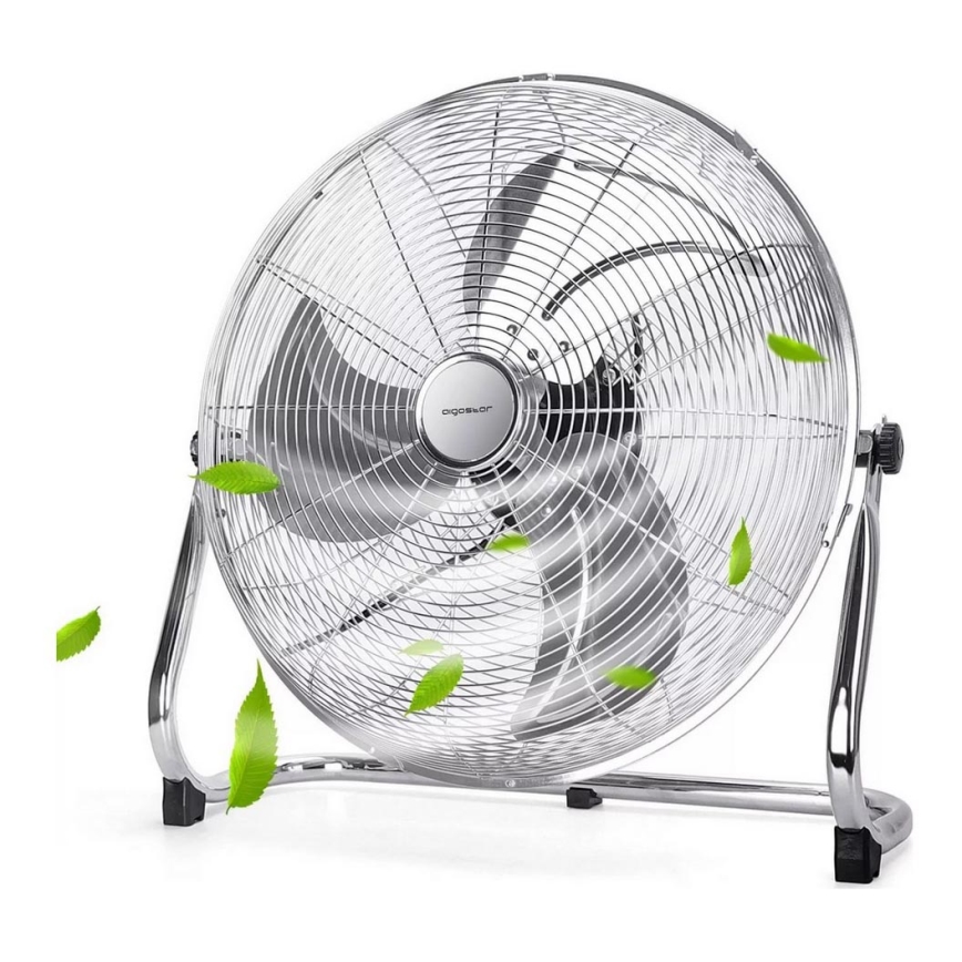 Aigostar - Bodenventilator 100W/230V 51 cm glänzendes Chrom