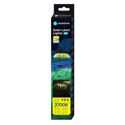 Aigostar - Dekorative LED-Solarleuchte LED/0,03W/1,2V 70cm 300 mAh 2700K IP44