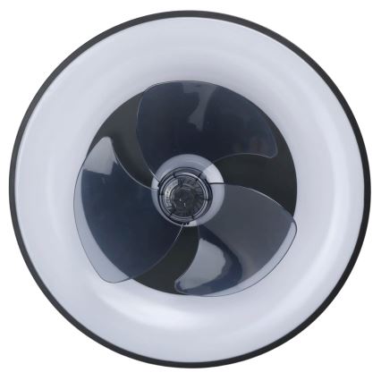 Aigostar - Dimmbare LED-Deckenleuchte mit Ventilator MESH LED/40W/230V 2700-6500K schwarz + Fernbedienung