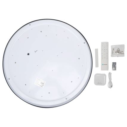 Aigostar - Dimmbare LED-Deckenleuchte mit Ventilator MESH LED/40W/230V 2700-6500K schwarz + Fernbedienung