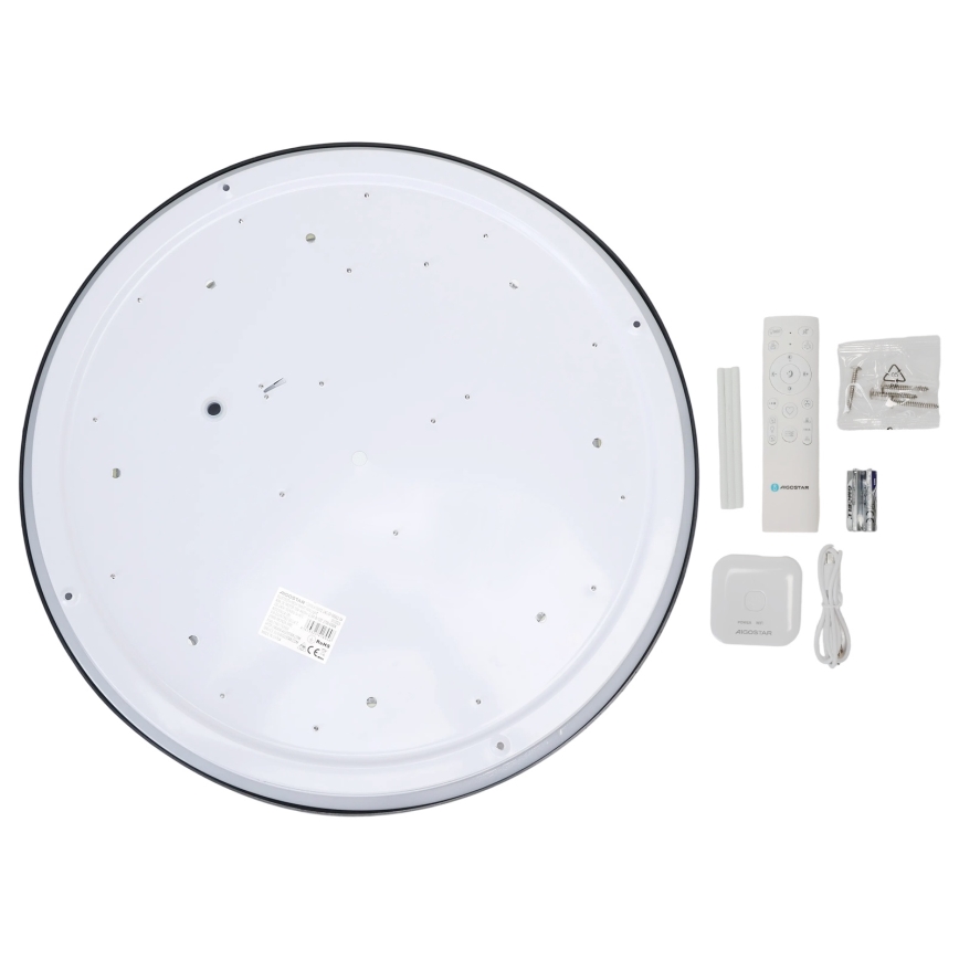 Aigostar - Dimmbare LED-Deckenleuchte mit Ventilator MESH LED/40W/230V 2700-6500K schwarz + Fernbedienung