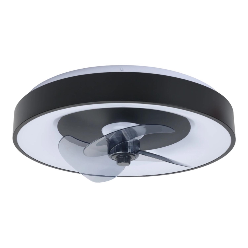 Aigostar - Dimmbare LED-Deckenleuchte mit Ventilator MESH LED/40W/230V 2700-6500K schwarz + Fernbedienung