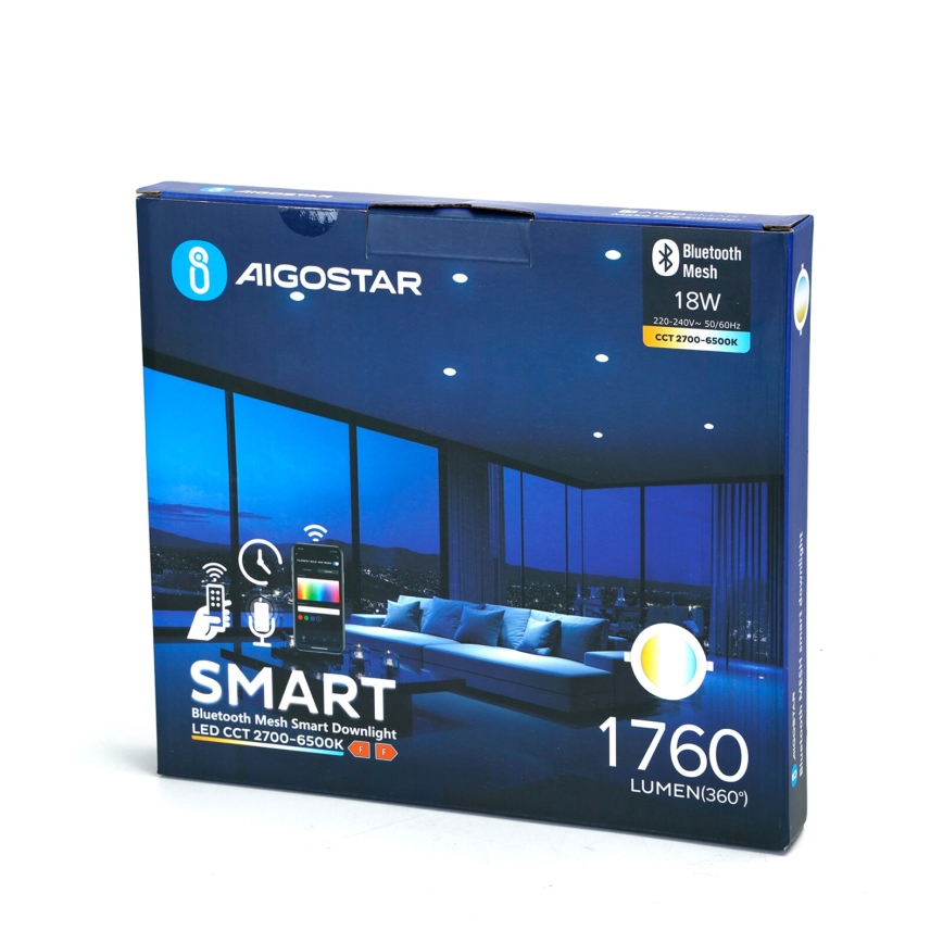 Aigostar - Dimmbare LED-Einbauleuchte MESH LED/18W/230V 2700-6500K d 23 cm