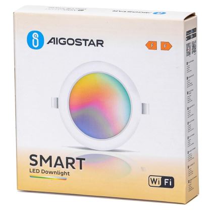 Aigostar - Dimmbare LED-RGBW-Einbauleuchte LED/9W/230V 2700-6500K d 14,5 cm Wi-Fi