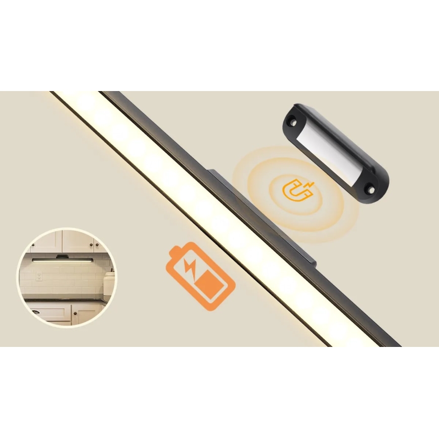 Aigostar - Dimmbare LED-Spiegelbeleuchtung mit Ladefunktion LED/2,9W/5V