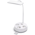 Aigostar - dimmbare LED-Tischlampe mit Steckdosen und USB-Anschlüssen LED/4,6W/230V 3000/4000/6500K weiß