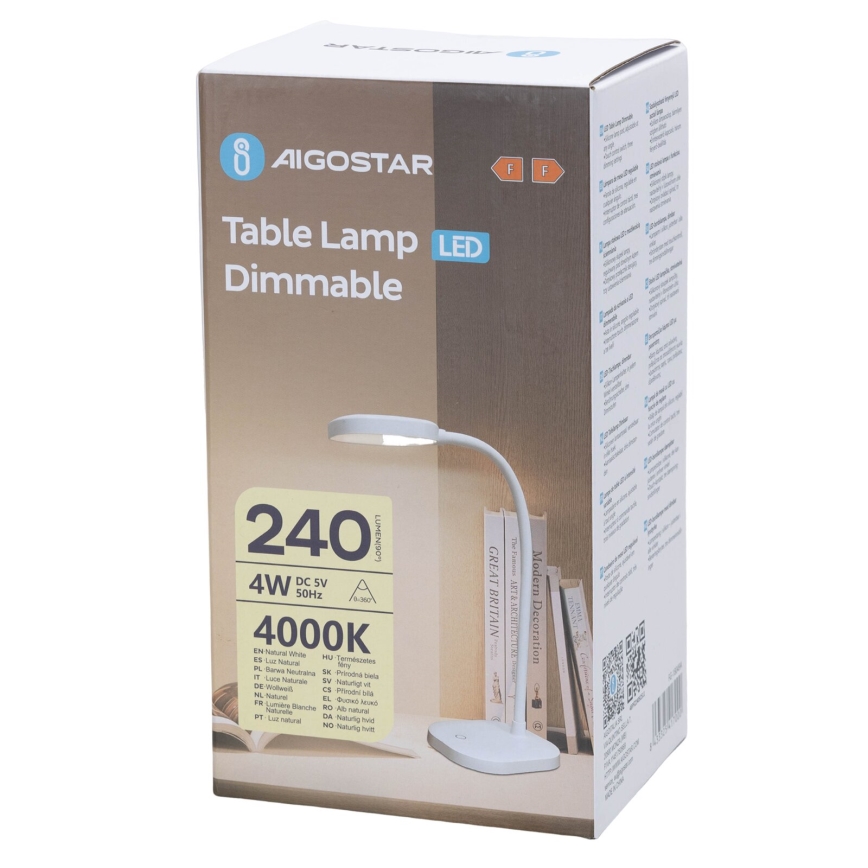 Aigostar - Dimmbare LED-Tischleuchte LED/4W/5V 4000K