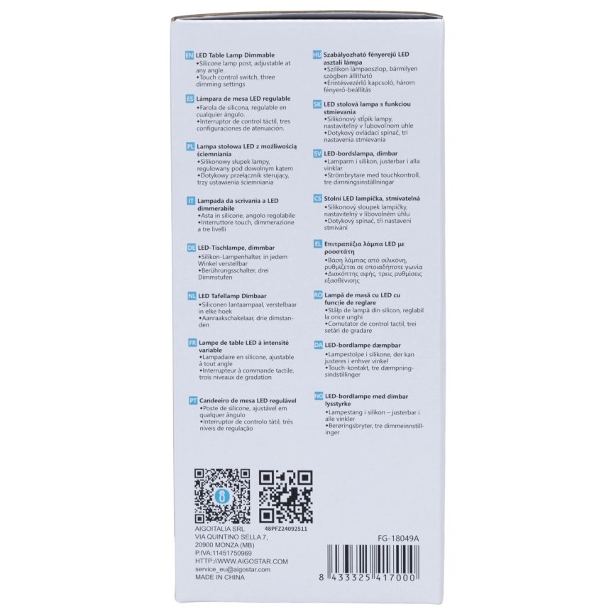 Aigostar - Dimmbare LED-Tischleuchte LED/4W/5V 4000K