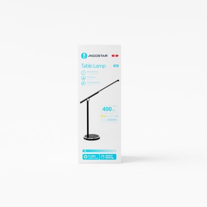 Aigostar - Dimmbare LED-Tischleuchte mit Touch-Funktion LED/8W/230V 3000-6000K schwarz
