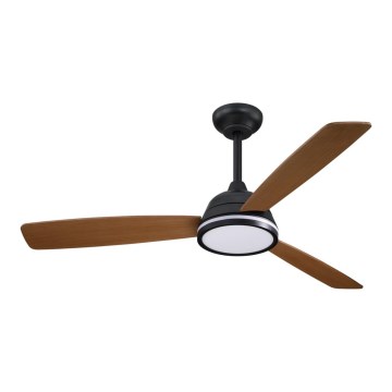 Aigostar - Dimmbarer LED-Deckenventilator LED/20W/230V 2700-6500K 132cm braun + Fernbedienung