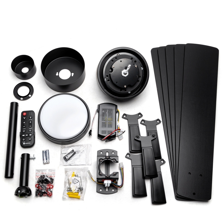 Aigostar - Dimmbarer LED-Deckenventilator LED/20W/230V 2700-6500K 132cm braun + Fernbedienung