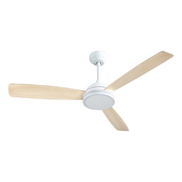 Aigostar - Dimmbarer LED-Deckenventilator LED/20W/230V 2700-6500K 132cm weiß/beige + Fernbedienung