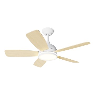 Aigostar - Dimmbarer LED-Deckenventilator LED/20W/230V 2700-6500K 132cm weiß/beige + Fernbedienung