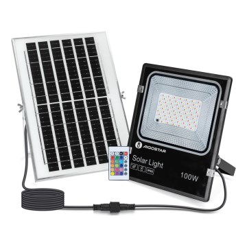 Aigostar - Dimmbarer LED-RGB-Solarstrahler LED/100W/3,2V IP66 + Fernbedienung