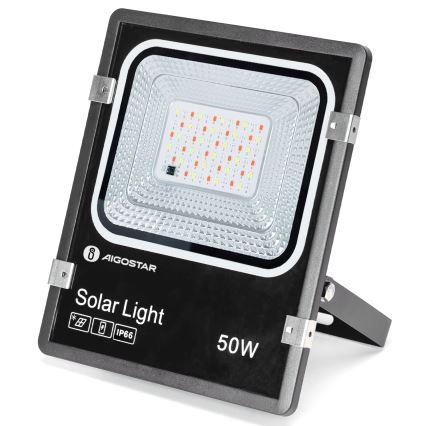 Aigostar - Dimmbarer LED-RGB-Solarstrahler LED/50W/3,2V IP66 + Fernbedienung