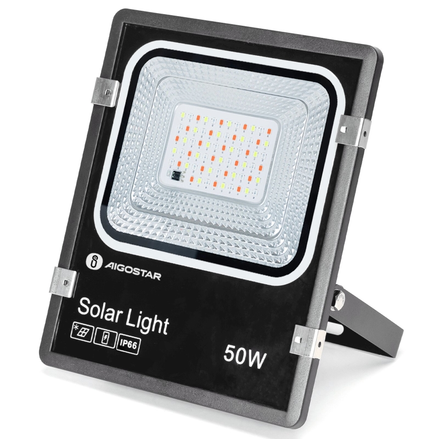 Aigostar - Dimmbarer LED-RGB-Solarstrahler LED/50W/3,2V IP66 + Fernbedienung