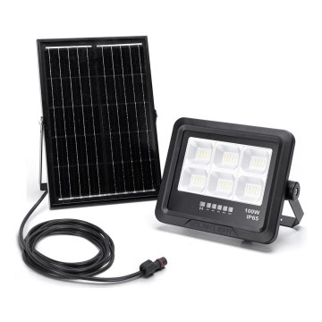 Aigostar - Dimmbarer LED-Solarstrahler LED/100W/3,4V IP65 + Fernbedienung